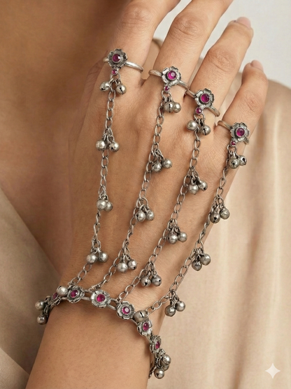 Silver Hathphool- Pair Price