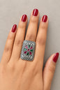 Stone Brass Ring