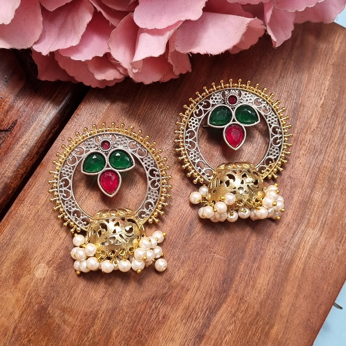 Dual Tone Earrings