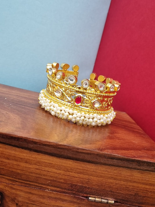 Golden Statement Brass Handcuff/Kada