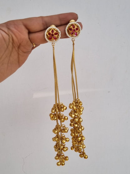 Golden Kashmiri Earrings