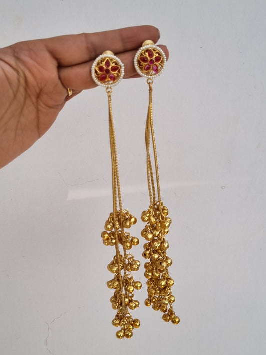 Golden Kashmiri Earrings