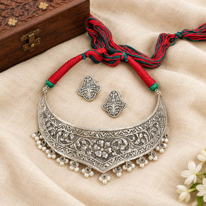 Navratri Brass Hasli Choker