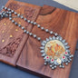 Picture camel Fusion Pendant Necklace- Oxidised