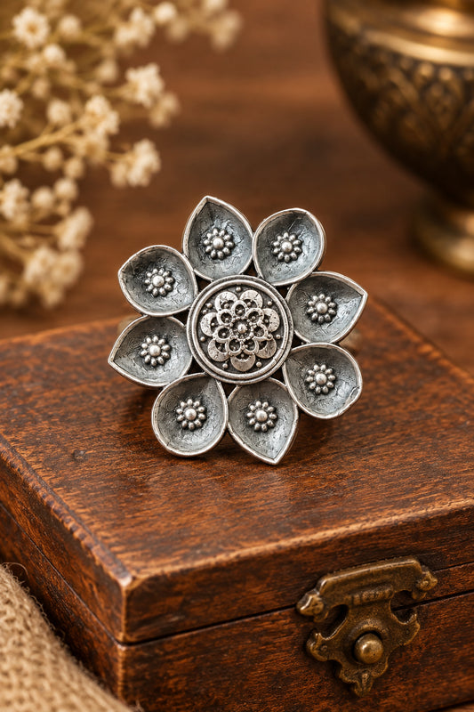 Flower Brass Ring