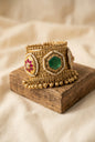 Mahnoor Golden Pachi Statement Brass Handcuff/Kada