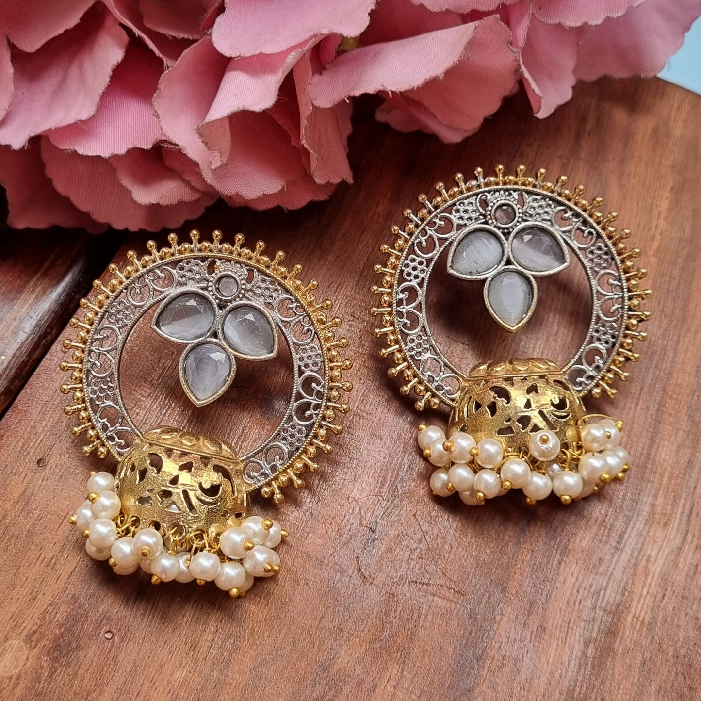 Dual Tone Earrings